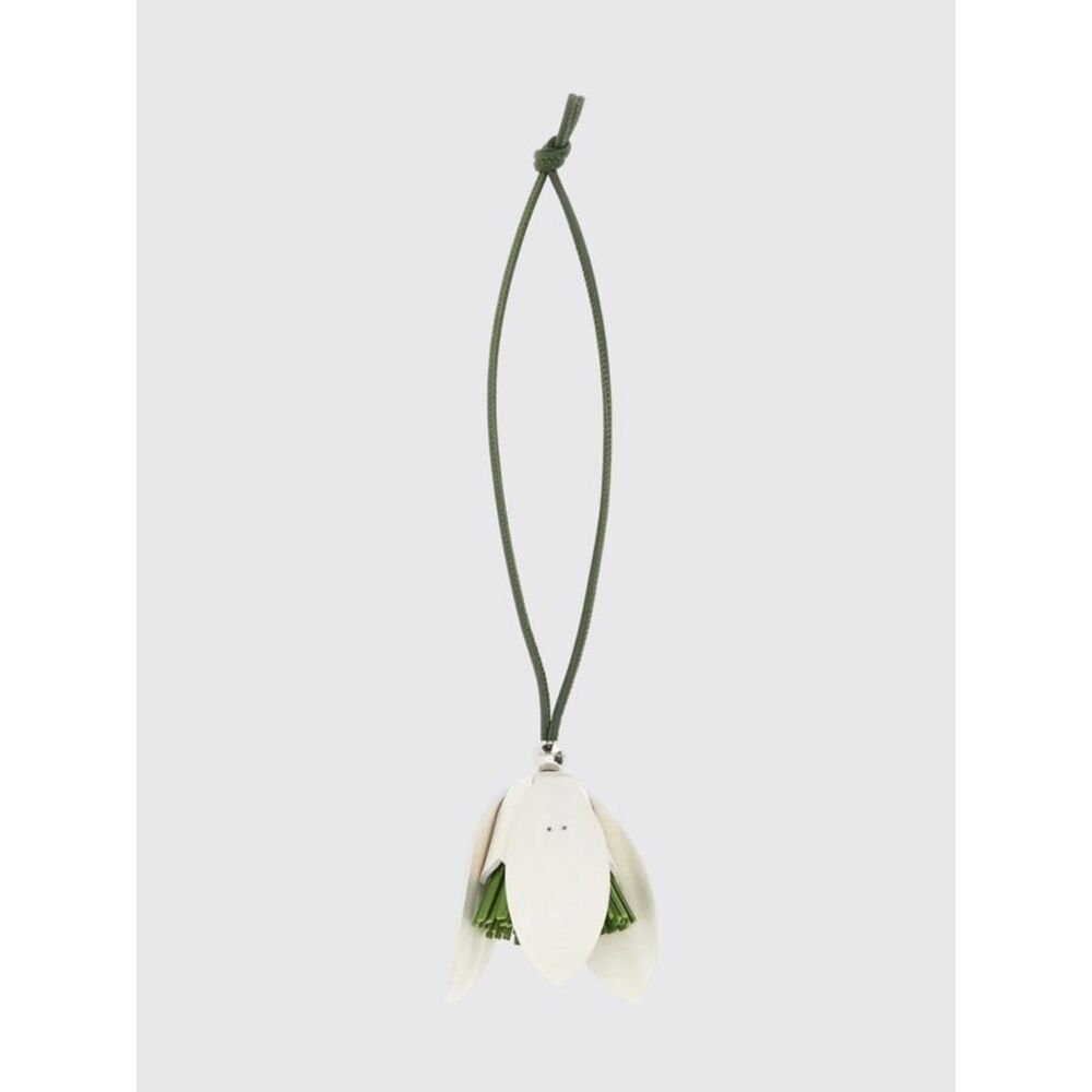 Jw Anderson Men Jw Anderson Bicolor Calf Leather Flower Keychain